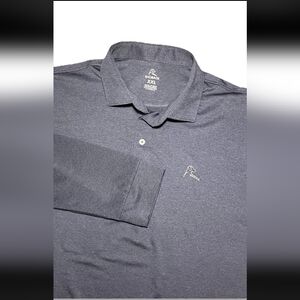 Rhoback Long Sleeve Wicking Performance Polo Golf Shirt Mens Size 2XL Blue